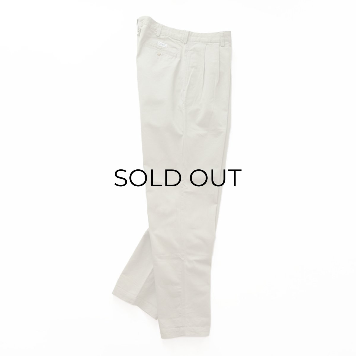 画像3: 90's Polo by Ralph Lauren "POLO CHINO" COTTON TWILL TUCK PANTS【W35 x L34 程度】 (3)