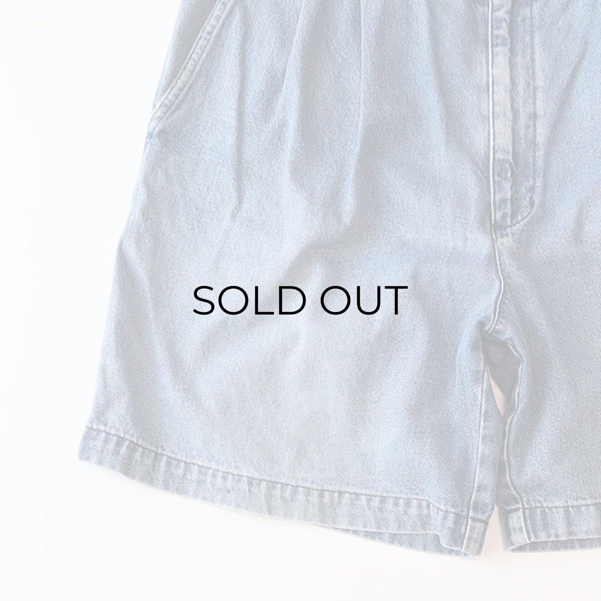 画像5: 90's DOCKERS COTTON DENIM TUCK SHORTS 【W35 程度】 (5)