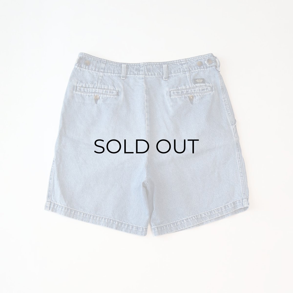 画像3: 90's DOCKERS COTTON DENIM TUCK SHORTS 【W35 程度】 (3)