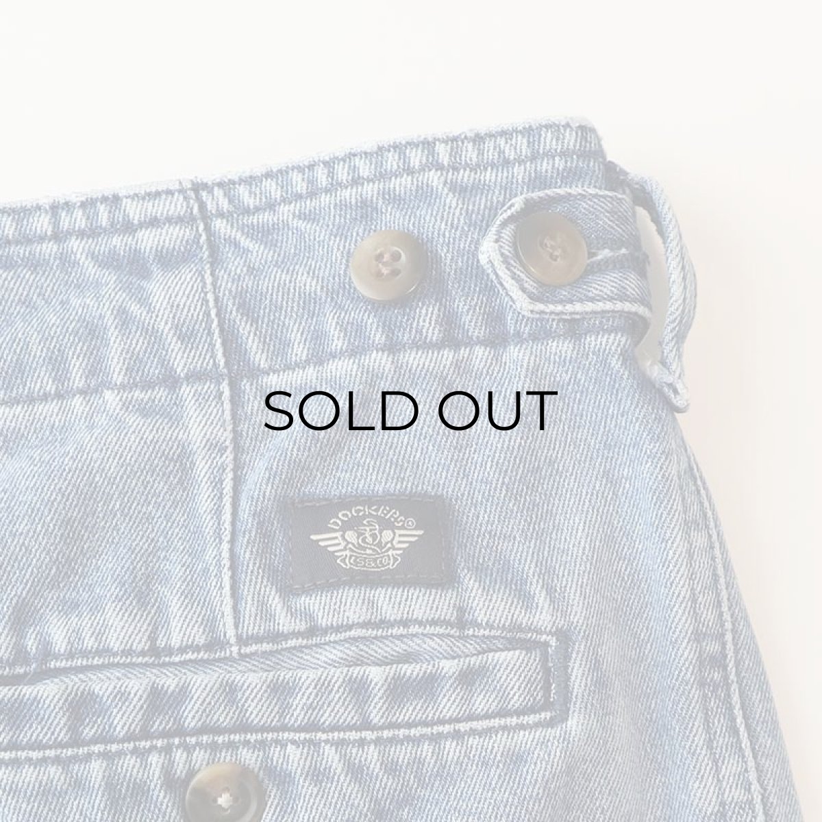 画像6: 90's DOCKERS COTTON DENIM TUCK SHORTS 【W35 程度】 (6)