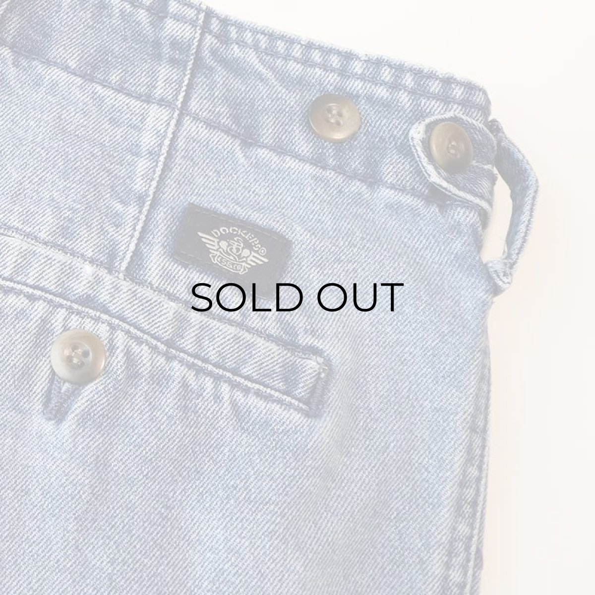 画像6: 90's DOCKERS COTTON DENIM TUCK SHORTS 【W36 程度】 (6)