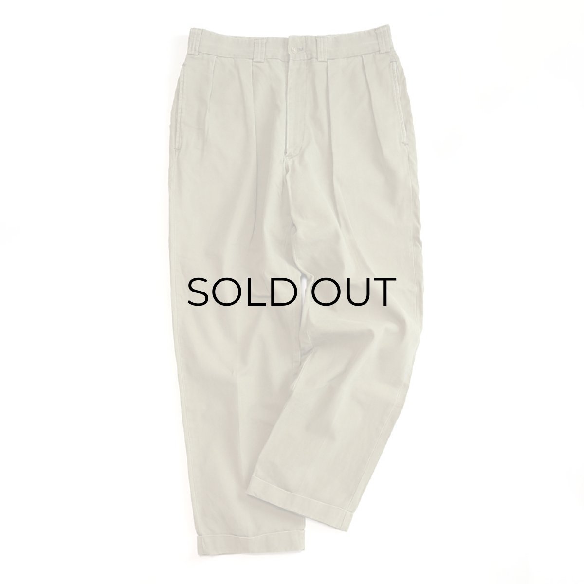 画像1: BILLS KHAKIS COTTON CANVAS TUCK PANTS "MADE IN PENNSYLVANIA"【W34 x L31.5 程度】 (1)