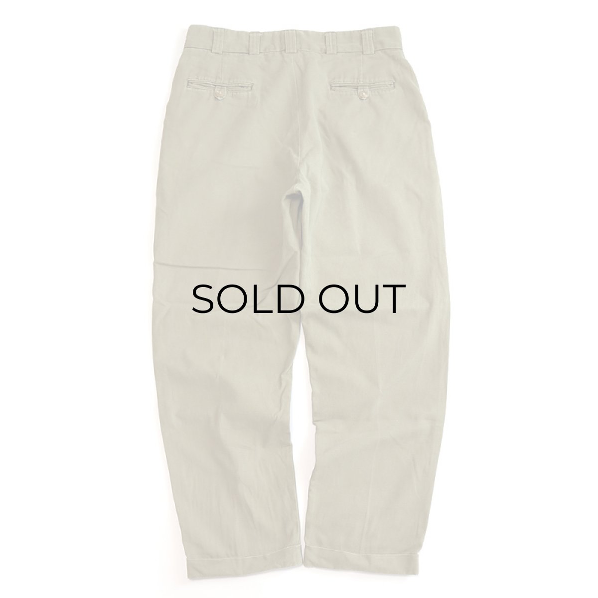 画像3: BILLS KHAKIS COTTON CANVAS TUCK PANTS "MADE IN PENNSYLVANIA"【W34 x L31.5 程度】 (3)