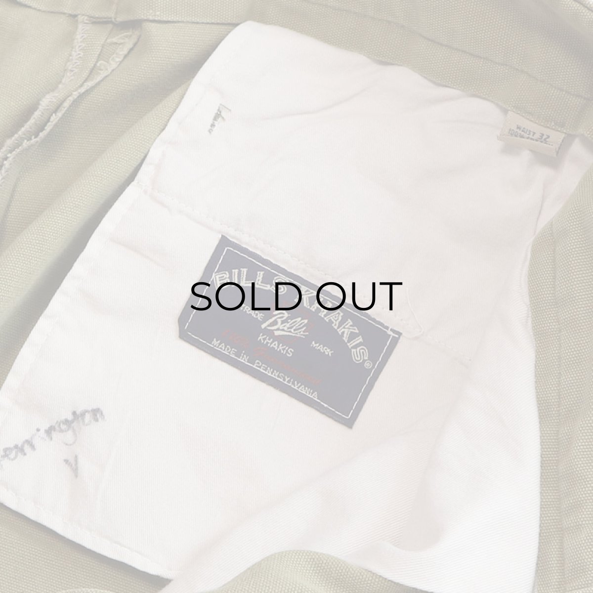 画像8: BILLS KHAKIS COTTON CANVAS TUCK PANTS "MADE IN PENNSYLVANIA"【W34 x L31.5 程度】 (8)