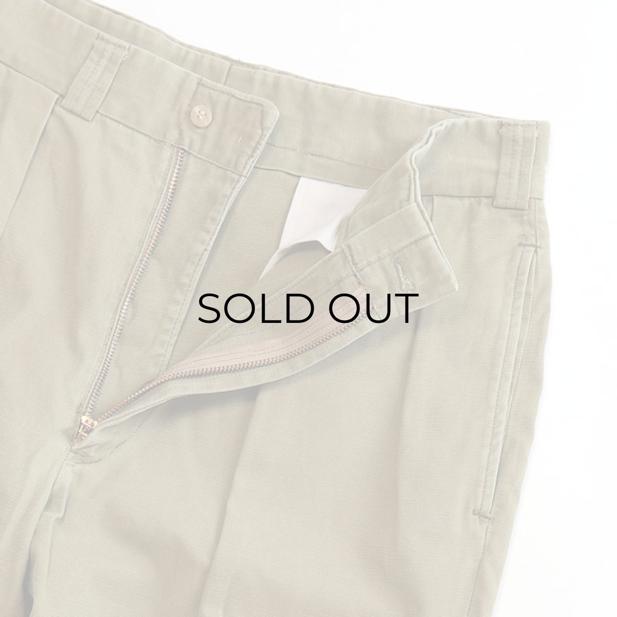 画像4: BILLS KHAKIS COTTON CANVAS TUCK PANTS "MADE IN PENNSYLVANIA"【W34 x L31.5 程度】 (4)