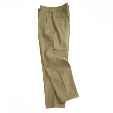 画像2: BILLS KHAKIS COTTON CANVAS TUCK PANTS "MADE IN PENNSYLVANIA"【W34 x L31.5 程度】 (2)