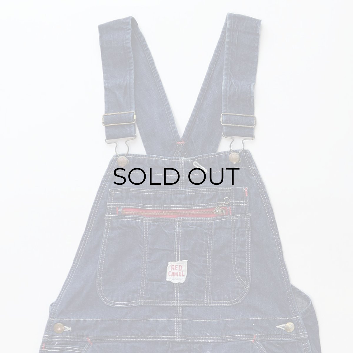 画像3: 〜60's RED CAMEL DENIM CUT-OFF OVERALL (3)