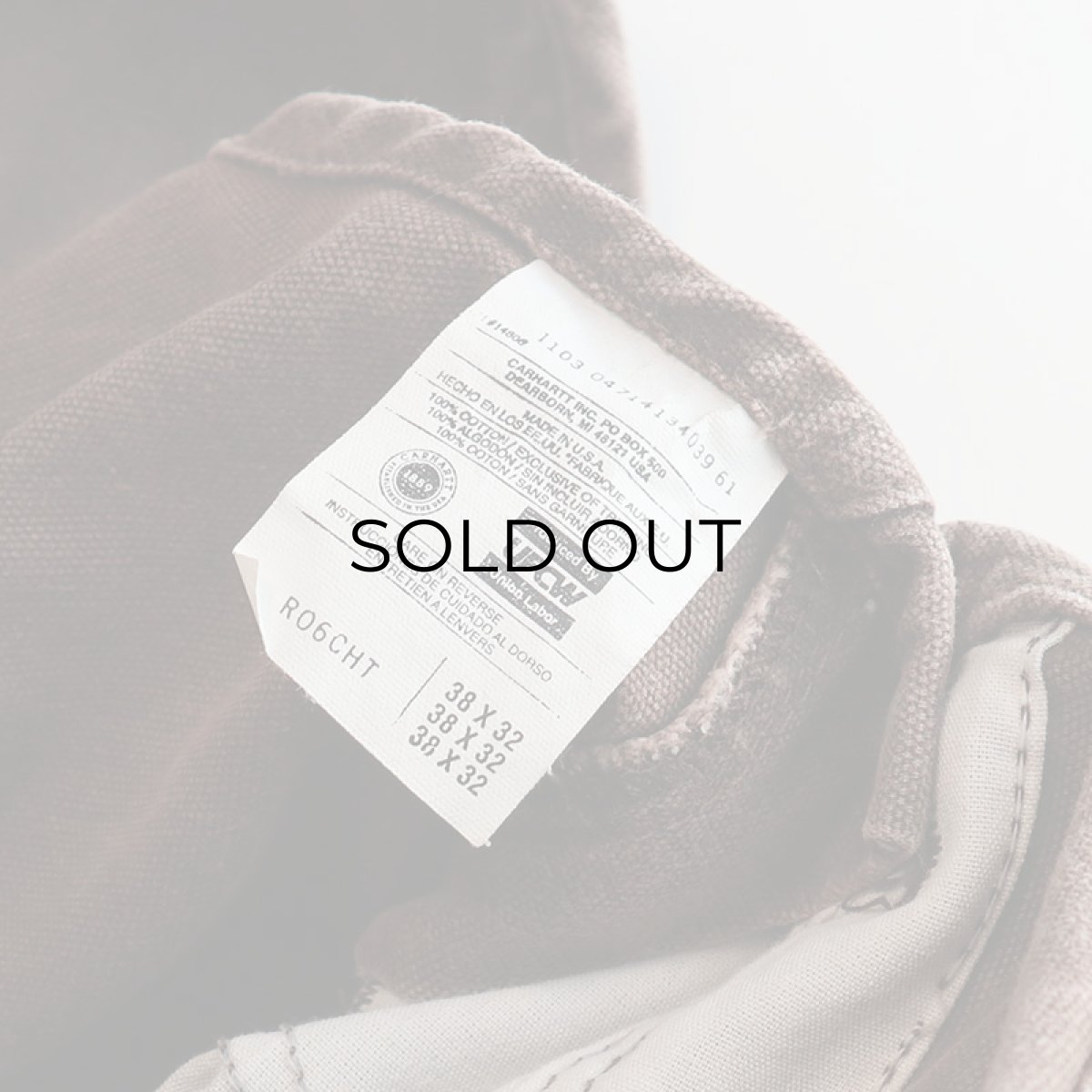 画像10: 〜00's CARHARTT COTTON DUCK W-KNEE OVERALL "MADE IN USA" (10)