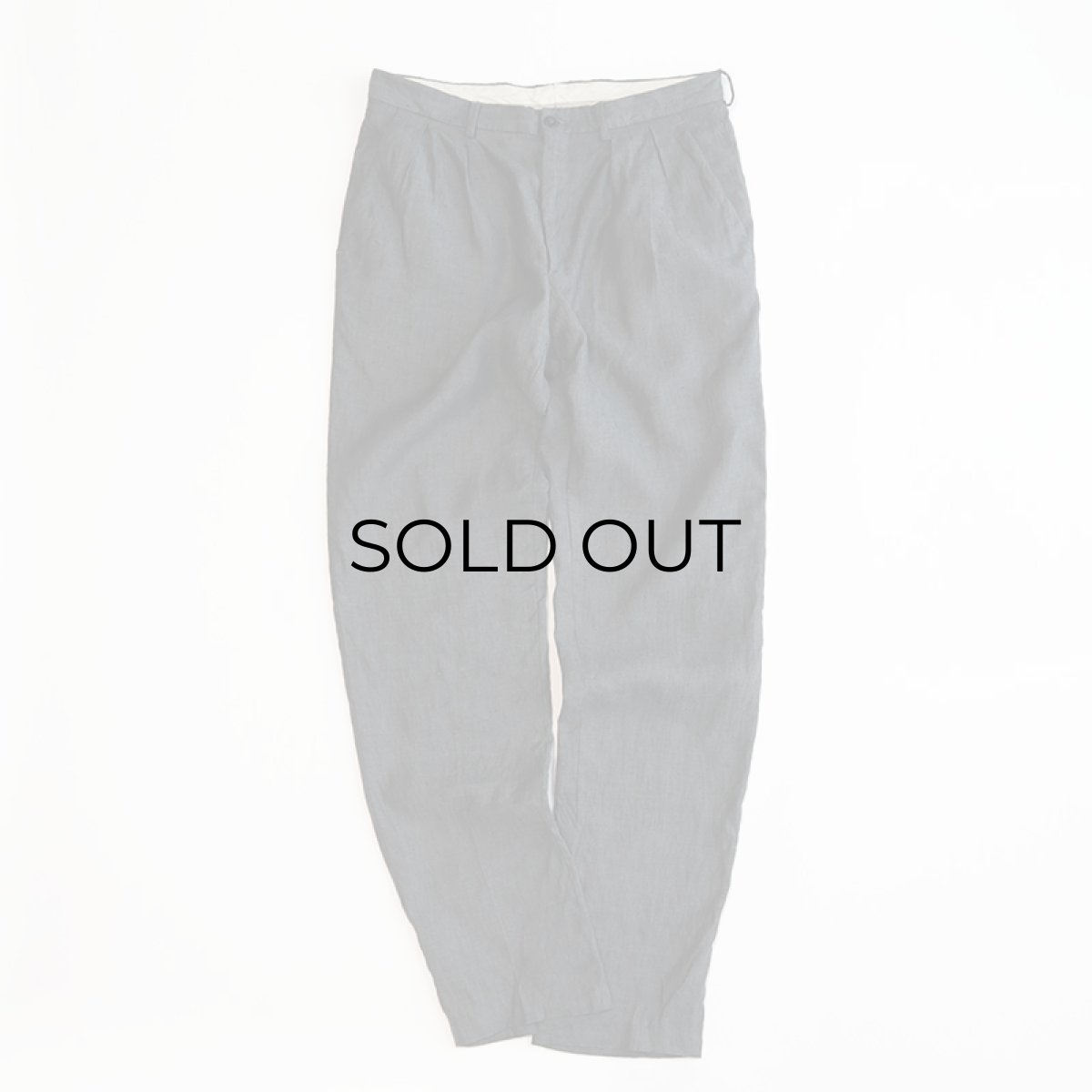 画像1: OLD GUIDO d'ANGHIARI LINEN TUCK SLACKS【W32 x L33.5 程度】 (1)