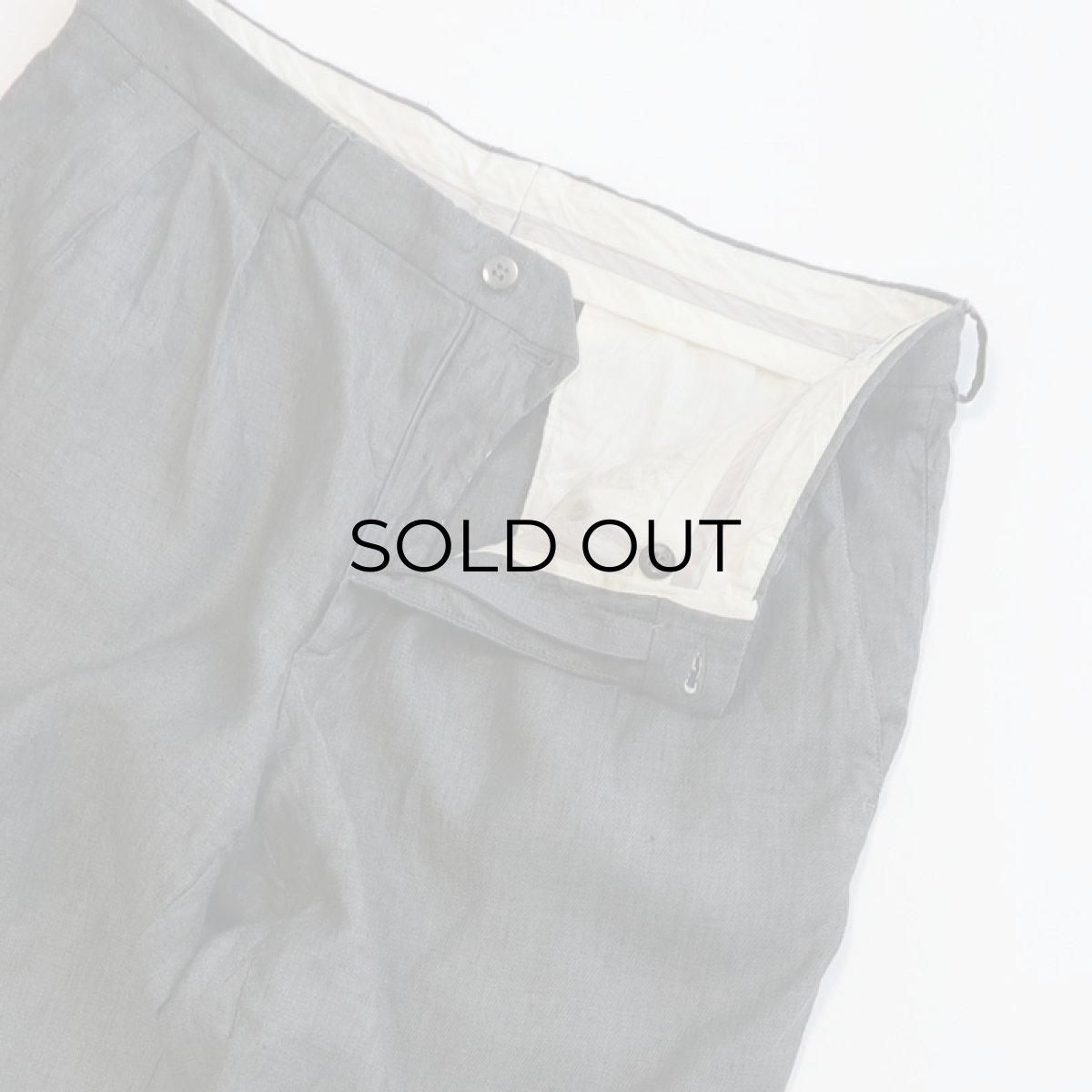 画像4: OLD GUIDO d'ANGHIARI LINEN TUCK SLACKS【W32 x L33.5 程度】 (4)