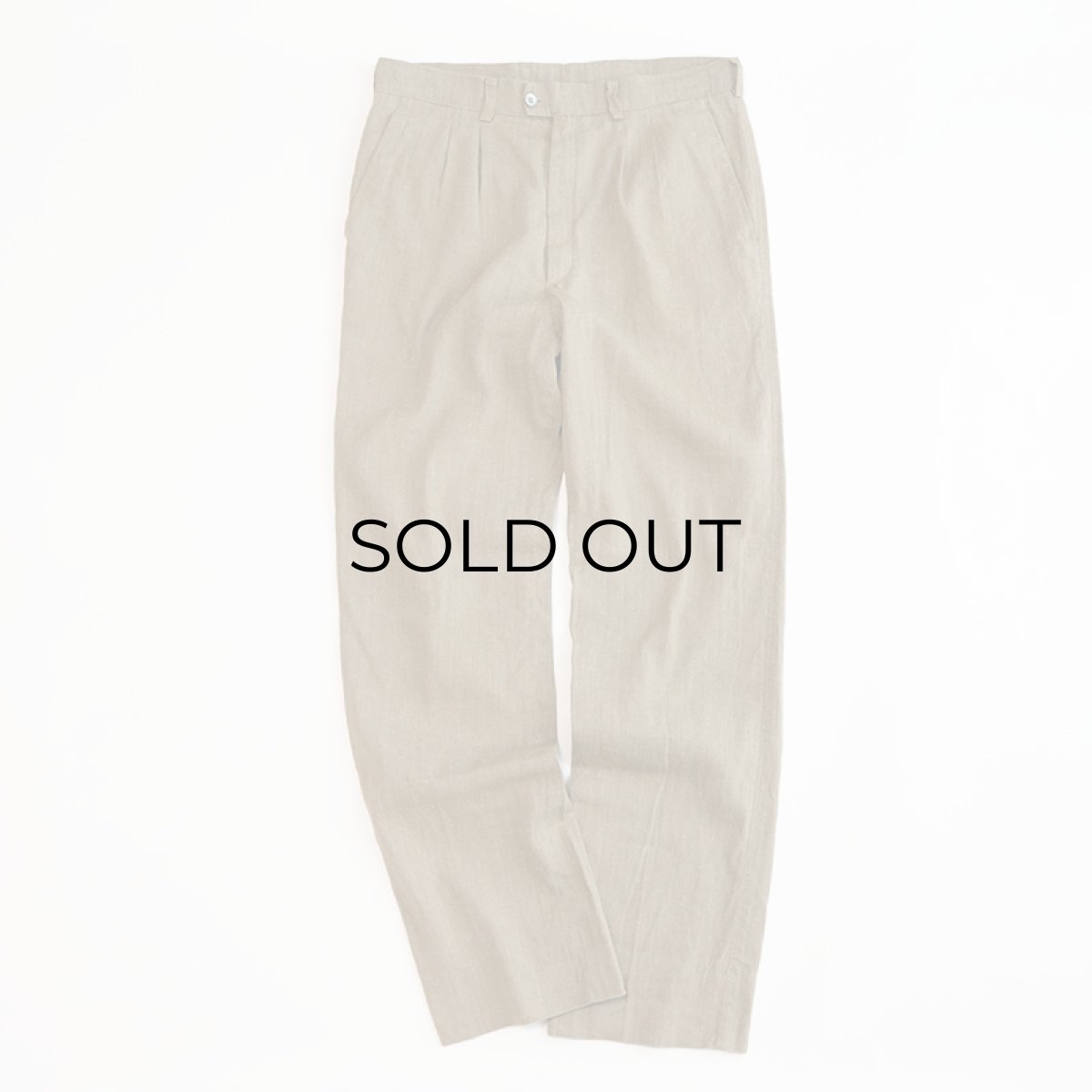 画像1: OLD DAKOTA COTTON LINEN TUCK SLACKS【W32 x L31 程度】 (1)