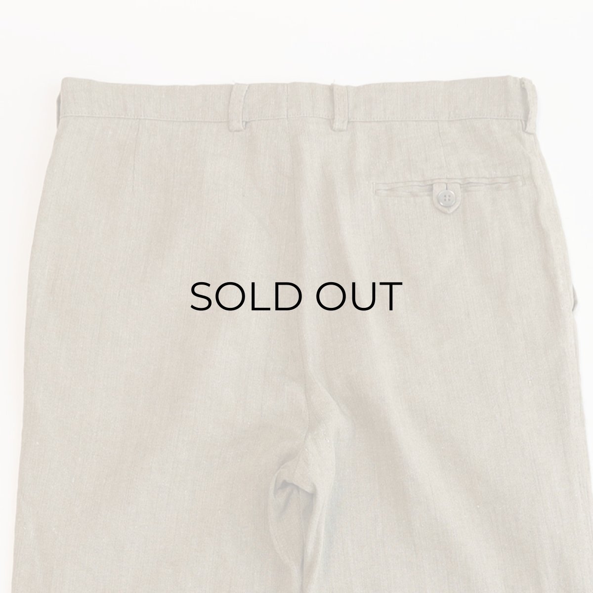 画像6: OLD DAKOTA COTTON LINEN TUCK SLACKS【W32 x L31 程度】 (6)