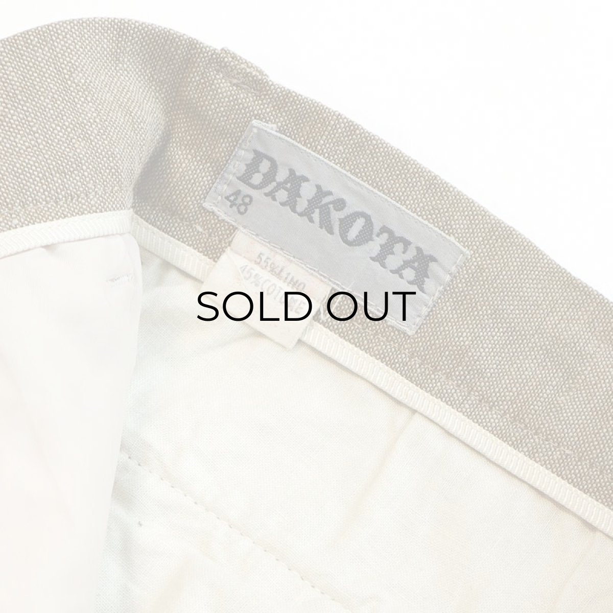 画像7: OLD DAKOTA COTTON LINEN TUCK SLACKS【W32 x L31 程度】 (7)