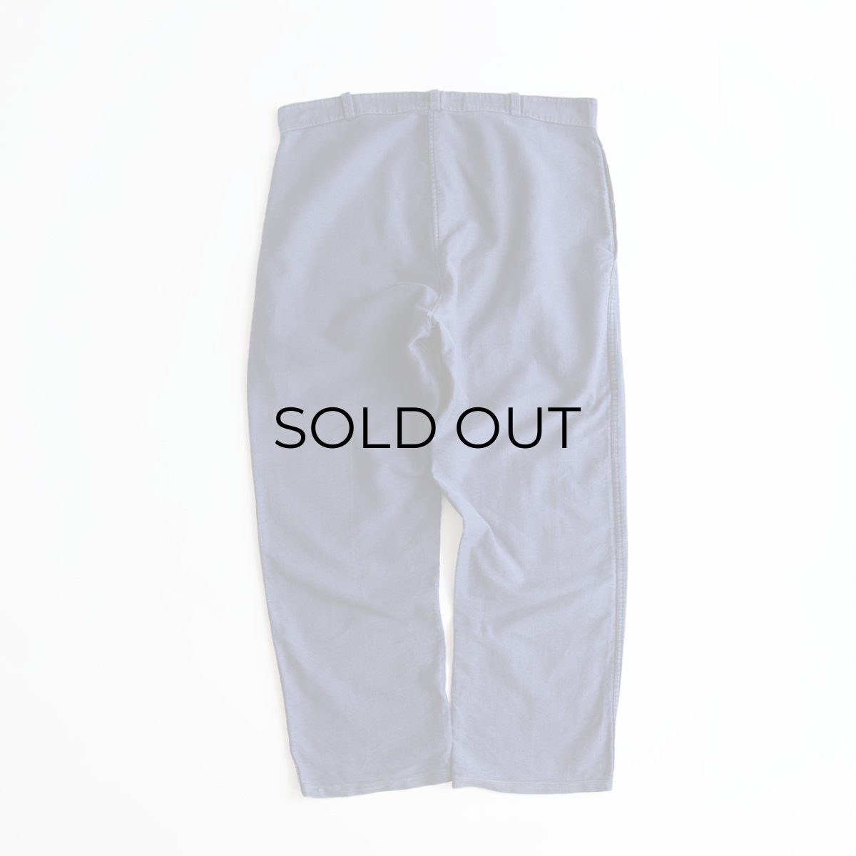画像3: 〜50's MAISON DU "BON OUVRIER" COTTON MOLESKIN FRENCH WORK PANTS　【W38 x L29.5 程度】 (3)