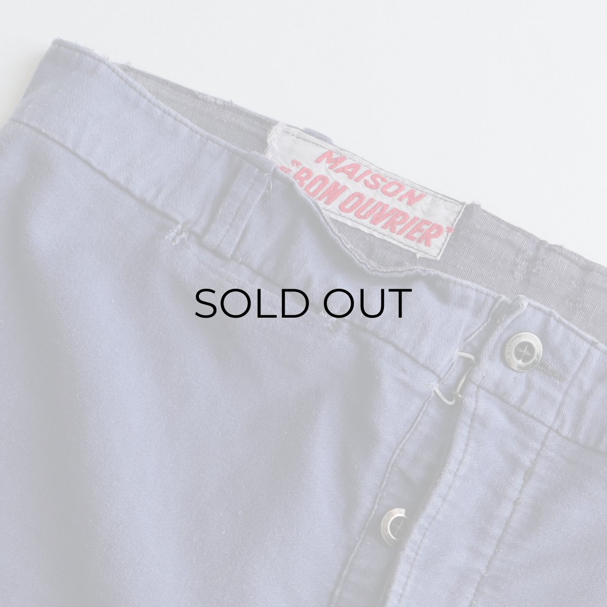 画像5: 〜50's MAISON DU "BON OUVRIER" COTTON MOLESKIN FRENCH WORK PANTS　【W38 x L29.5 程度】 (5)