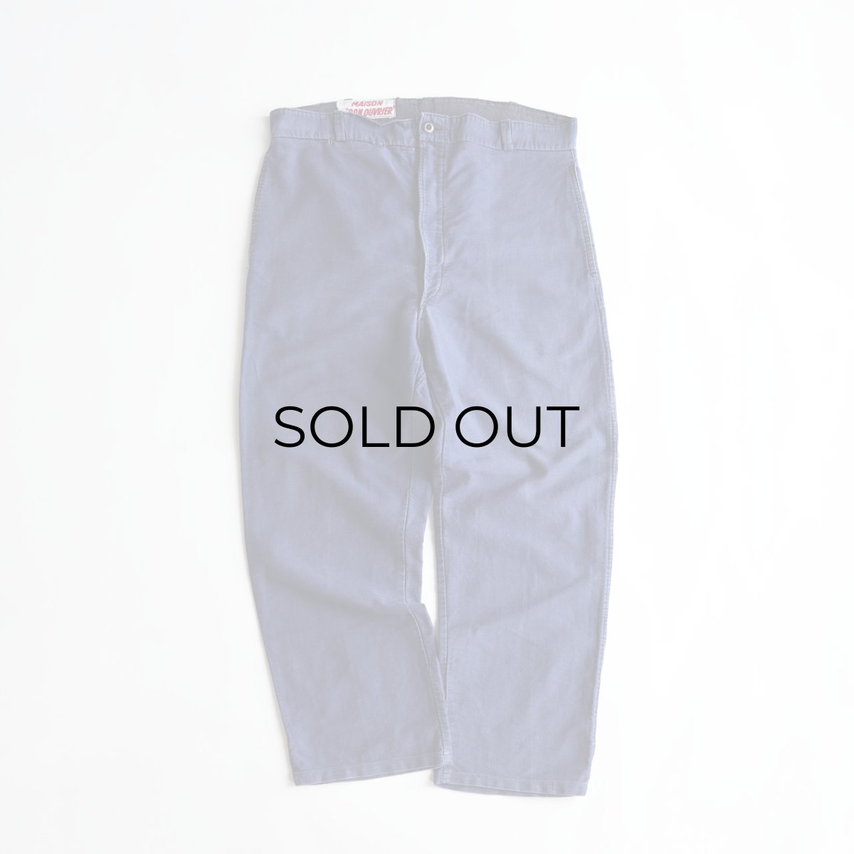 画像2: 〜50's MAISON DU "BON OUVRIER" COTTON MOLESKIN FRENCH WORK PANTS　【W38 x L29.5 程度】 (2)