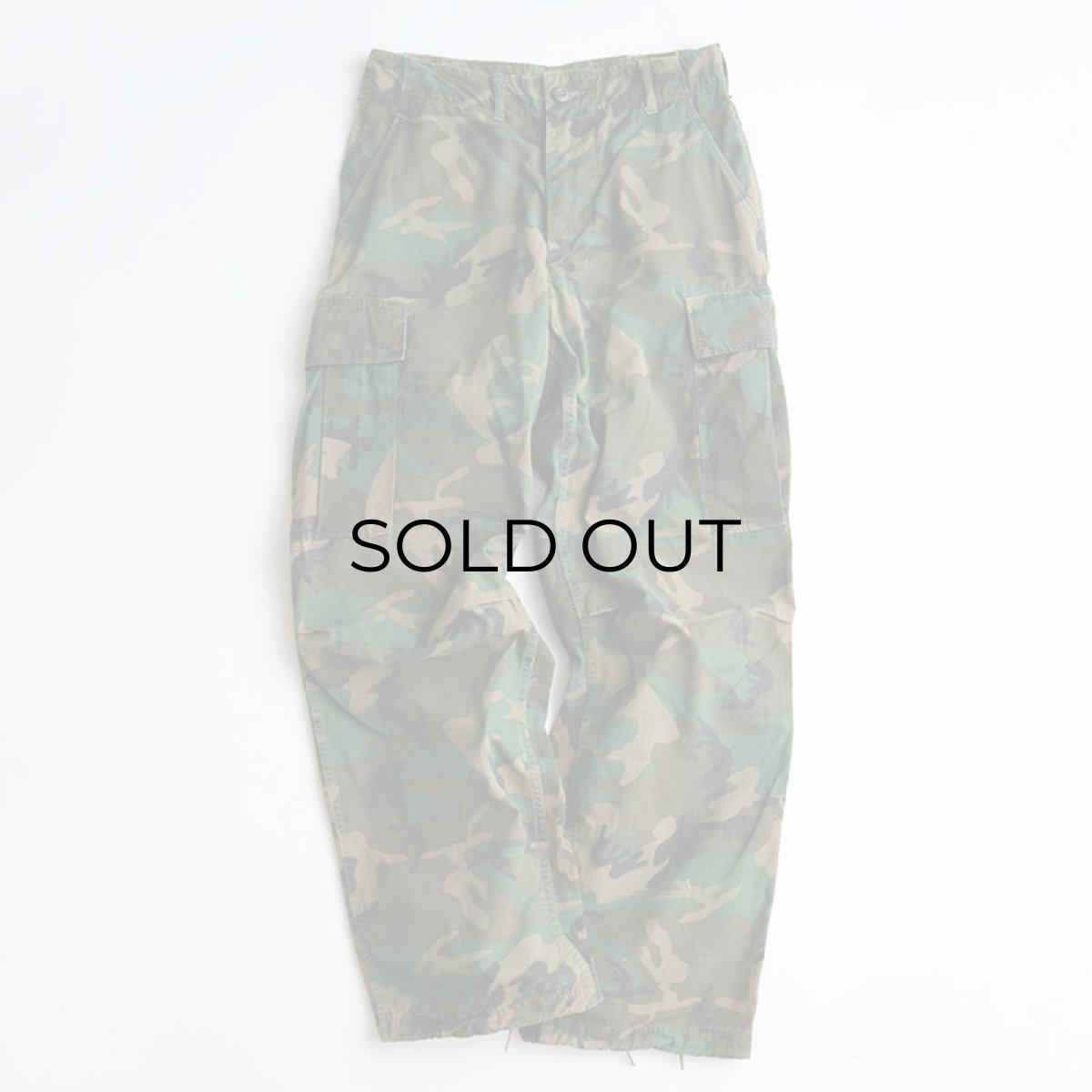 画像1: 60's US ARMY RIP-STOP COTTON POPLIN ERDL LEAF CAMOUFLAGE JUNGLE FATIGUE CARGO PANTS【SMALL-LONG】 (1)