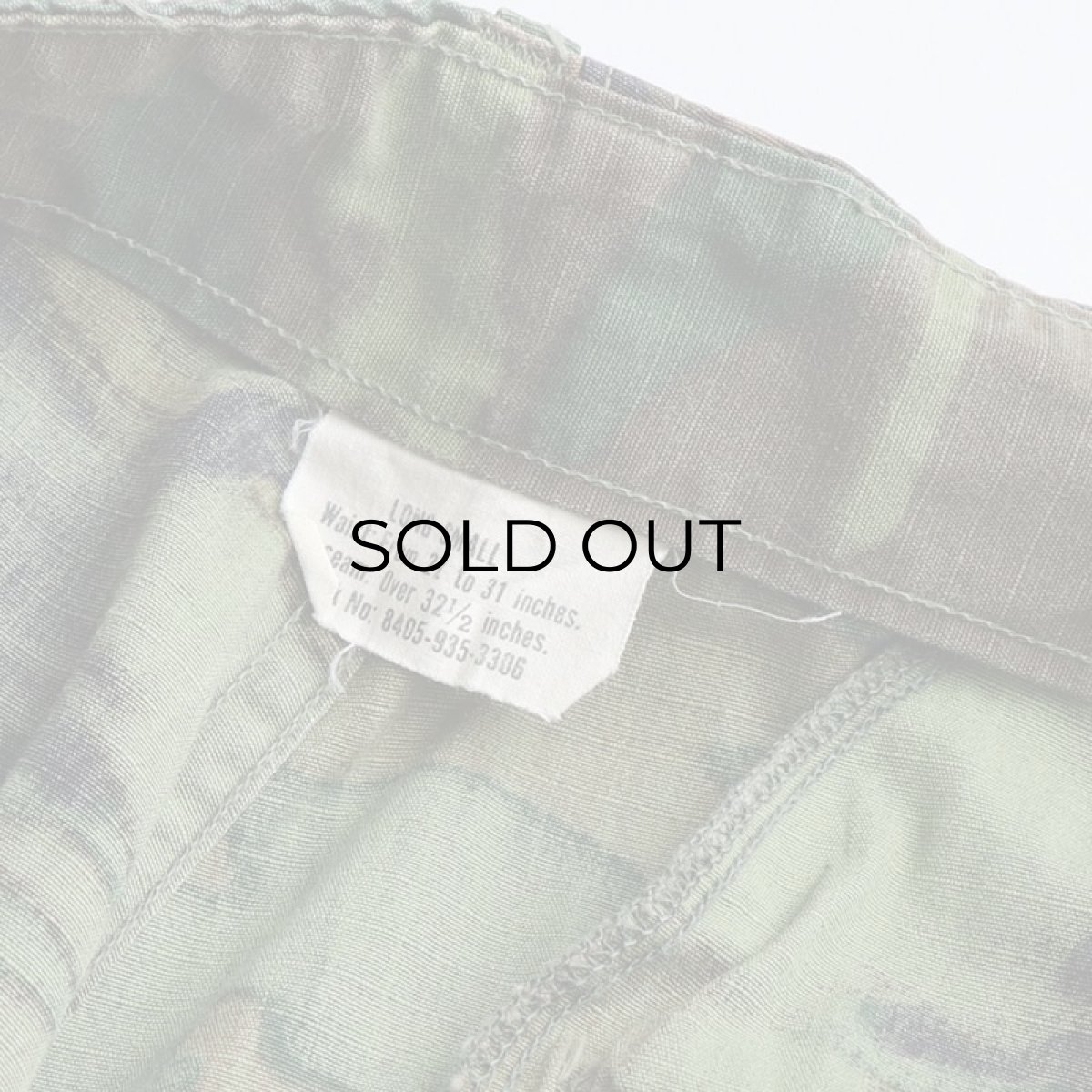 画像9: 60's US ARMY RIP-STOP COTTON POPLIN ERDL LEAF CAMOUFLAGE JUNGLE FATIGUE CARGO PANTS【SMALL-LONG】 (9)