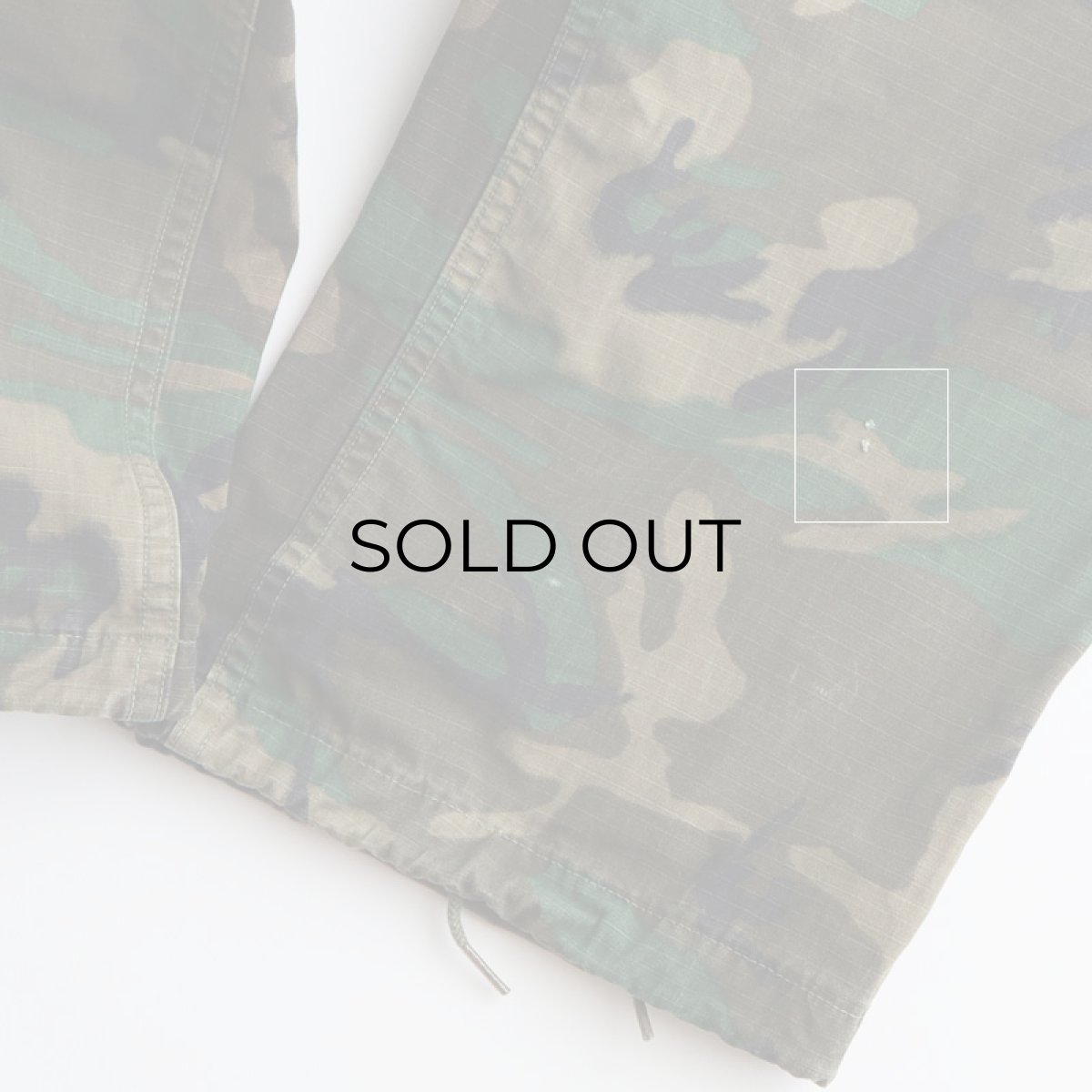 画像13: 60's US ARMY RIP-STOP COTTON POPLIN ERDL LEAF CAMOUFLAGE JUNGLE FATIGUE CARGO PANTS【SMALL-LONG】 (13)