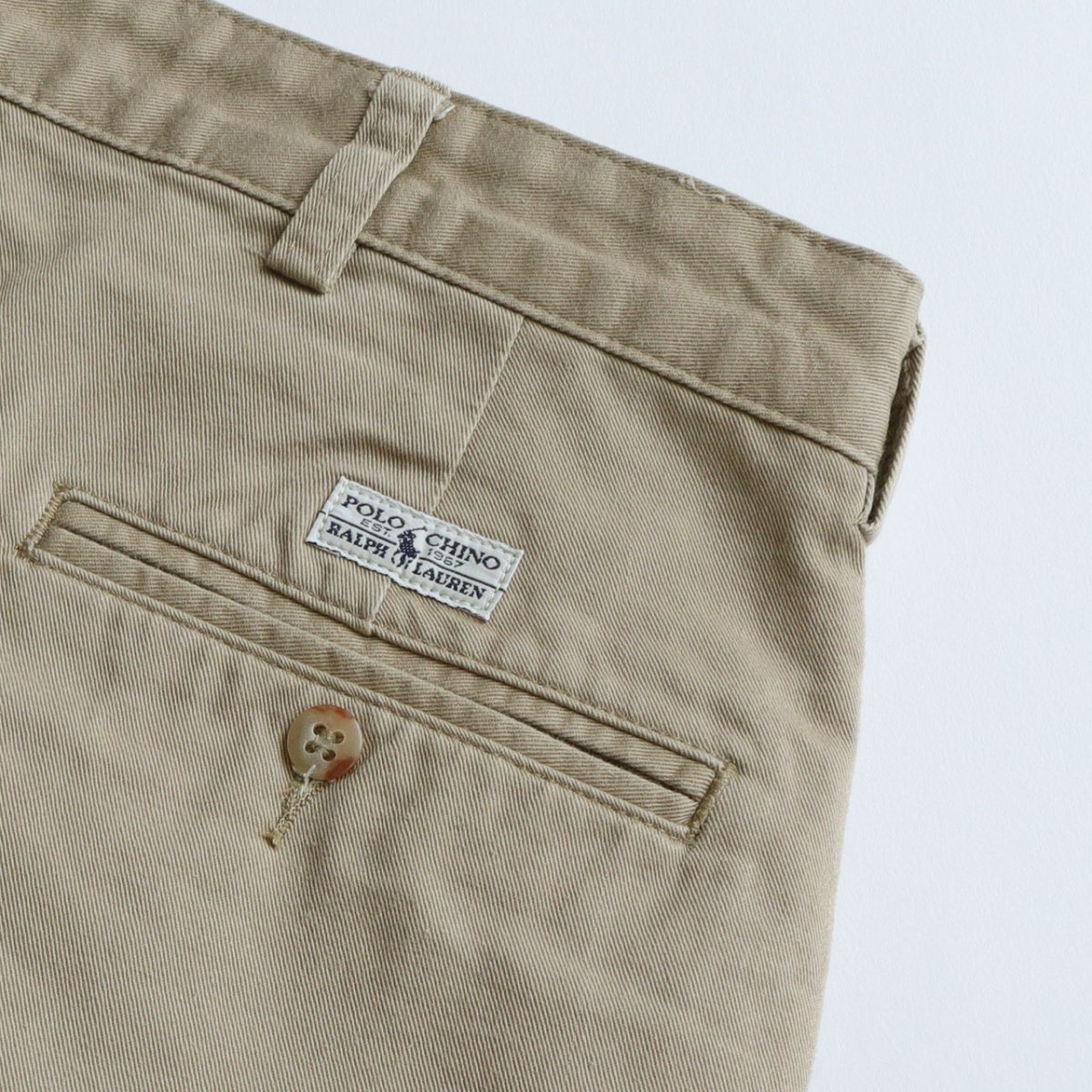 画像6: 90's Polo by Ralph Lauren "POLO CHINO" COTTON TWILL TUCK PANTS【W36 x L35 程度】 (6)