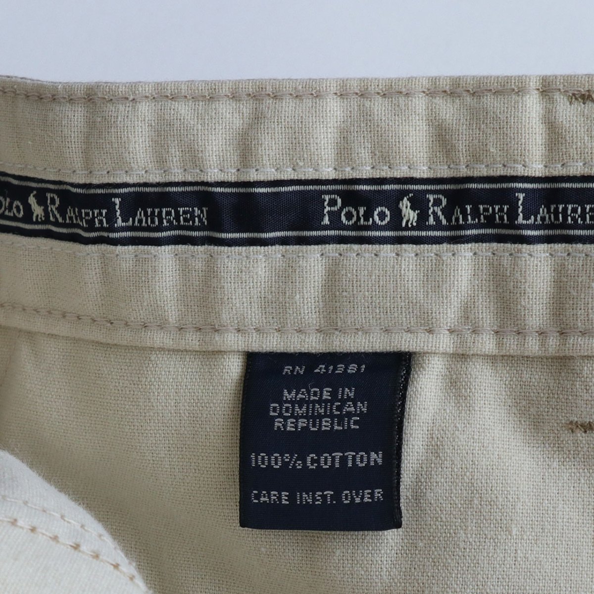 画像8: 90's Polo by Ralph Lauren "POLO CHINO" COTTON TWILL TUCK PANTS【W36 x L35 程度】 (8)