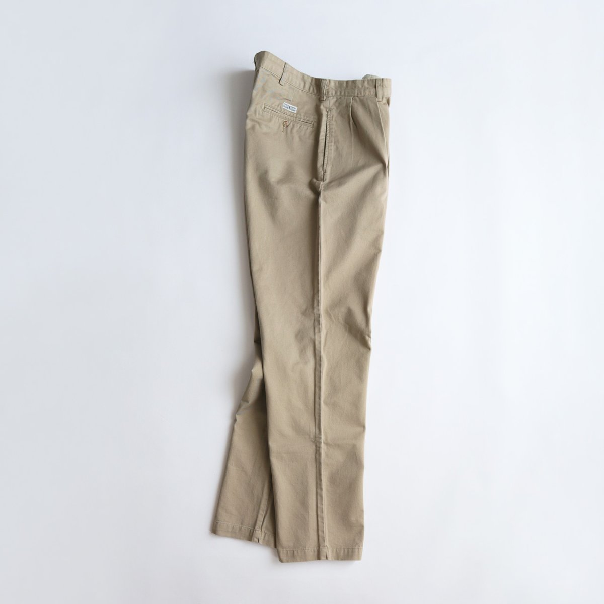 画像2: 90's Polo by Ralph Lauren "POLO CHINO" COTTON TWILL TUCK PANTS【W36 x L35 程度】 (2)