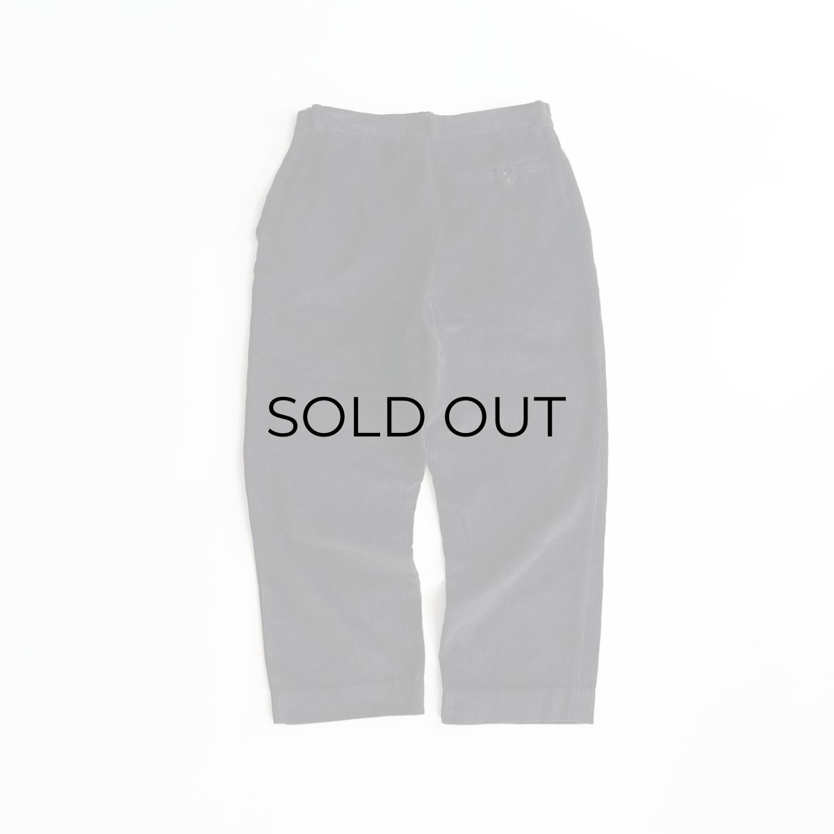 画像3: OLD UNKNOWN BRAND BLACK WIDE WALE CORDUROY TUCK PANTS 【SIZE : W31 x L26 程度】 (3)