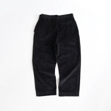 画像3: OLD UNKNOWN BRAND BLACK WIDE WALE CORDUROY TUCK PANTS 【SIZE : W31 x L26 程度】 (3)