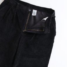 画像4: OLD UNKNOWN BRAND BLACK WIDE WALE CORDUROY TUCK PANTS 【SIZE : W31 x L26 程度】 (4)