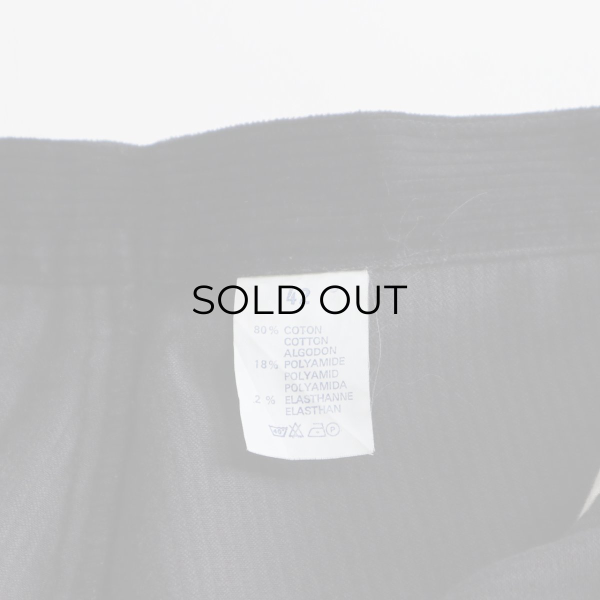 画像8: OLD UNKNOWN BRAND BLACK WIDE WALE CORDUROY TUCK PANTS 【SIZE : W31 x L26 程度】 (8)