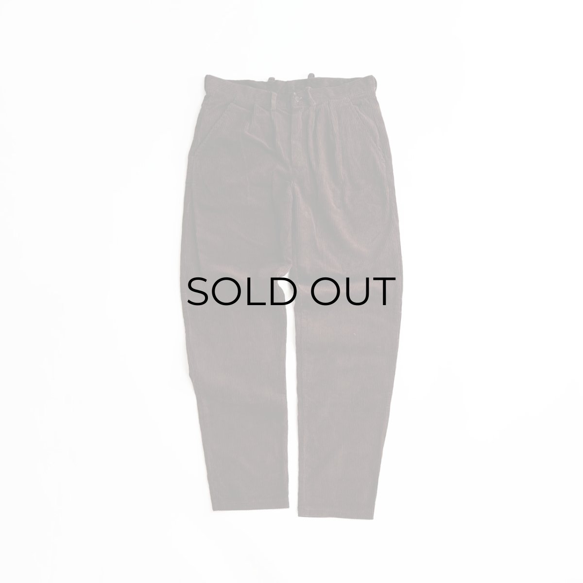 画像1: OLD UNKNOWN BRAND COTTON WIDE WALE CORDUROY TUCK PANTS 【SIZE : W35 x L34 程度】 (1)