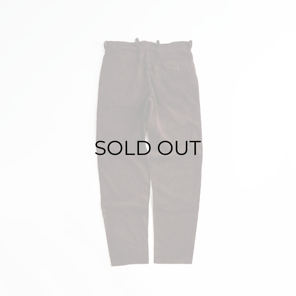 画像3: OLD UNKNOWN BRAND COTTON WIDE WALE CORDUROY TUCK PANTS 【SIZE : W35 x L34 程度】 (3)