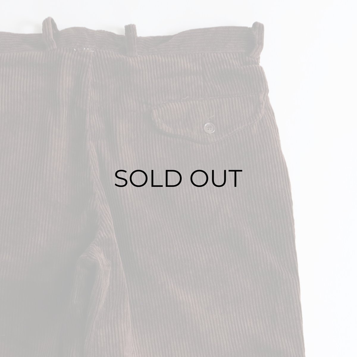 画像6: OLD UNKNOWN BRAND COTTON WIDE WALE CORDUROY TUCK PANTS 【SIZE : W35 x L34 程度】 (6)