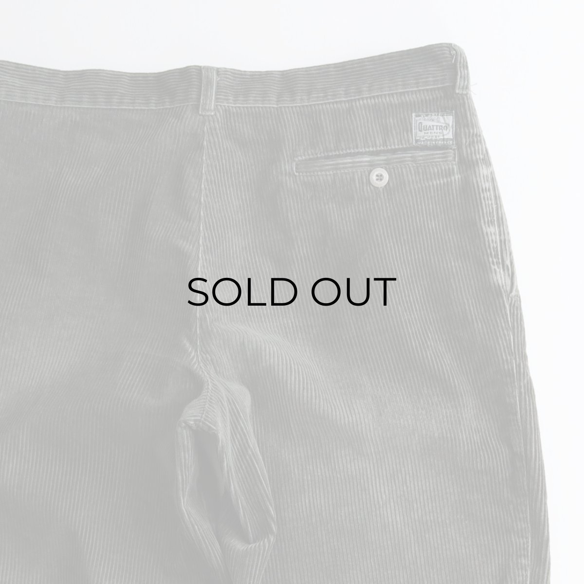 画像6: QUATTRO WIDE WALE CORDUROY TUCK PANTS "MADE IN FRANCE" 【SIZE : W33 x L30.5 程度】 (6)