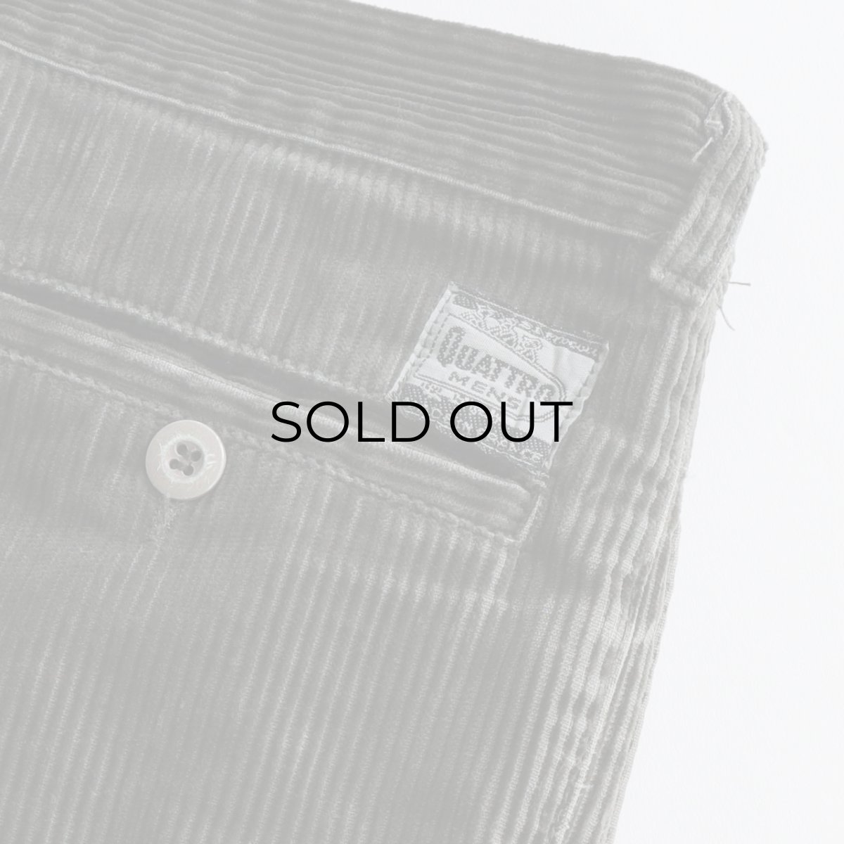 画像8: QUATTRO WIDE WALE CORDUROY TUCK PANTS "MADE IN FRANCE" 【SIZE : W33 x L30.5 程度】 (8)