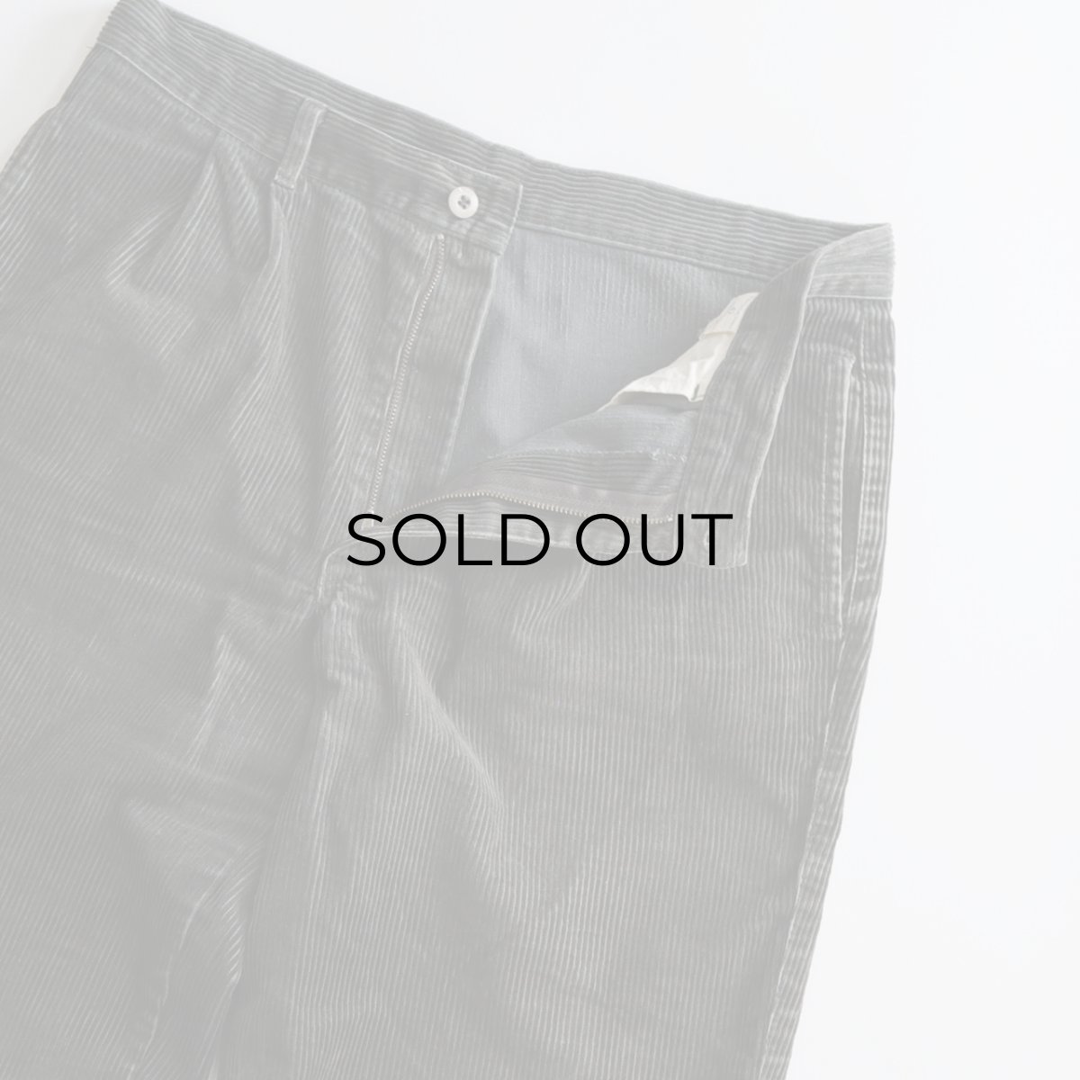 画像4: QUATTRO WIDE WALE CORDUROY TUCK PANTS "MADE IN FRANCE" 【SIZE : W33 x L30.5 程度】 (4)