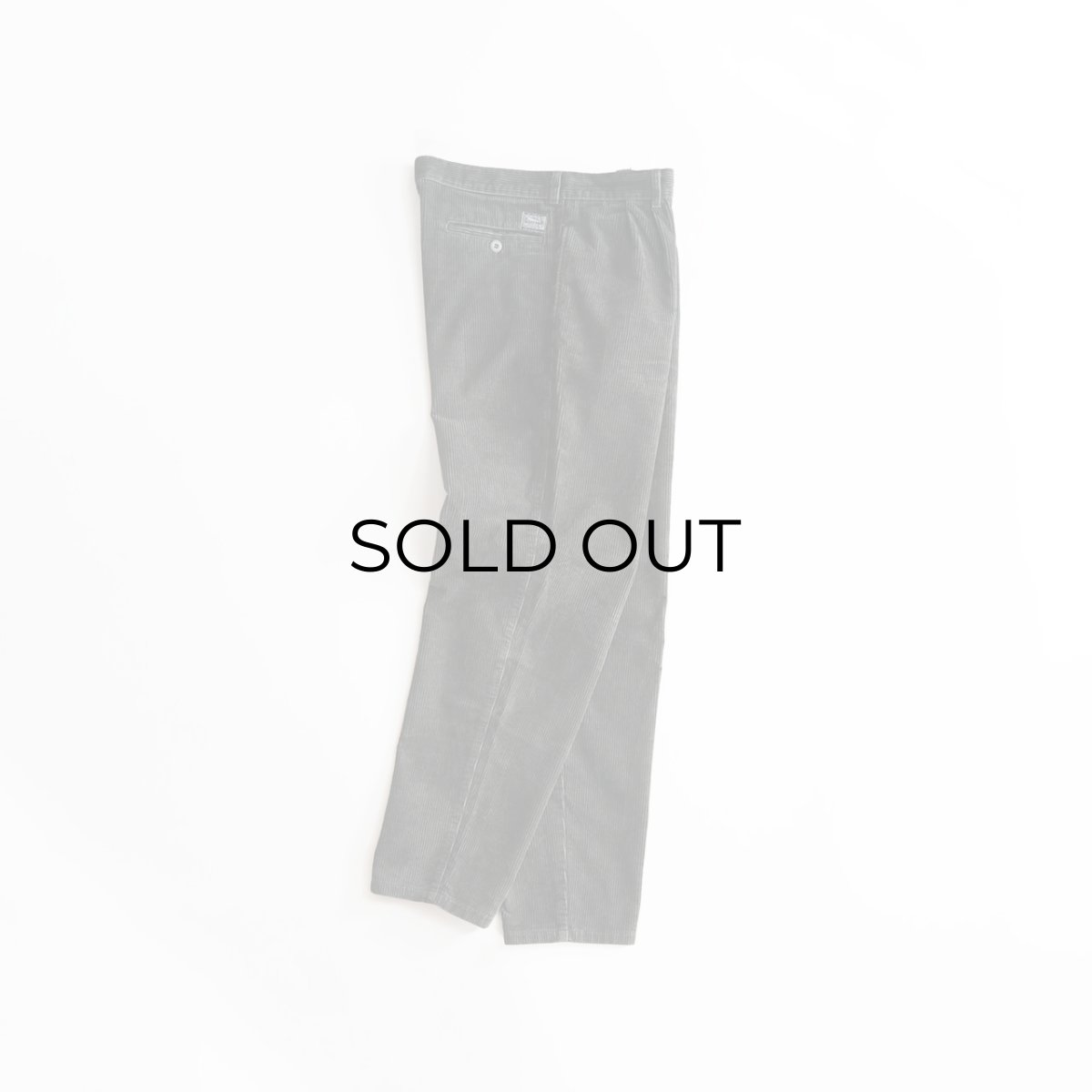 画像2: QUATTRO WIDE WALE CORDUROY TUCK PANTS "MADE IN FRANCE" 【SIZE : W33 x L30.5 程度】 (2)