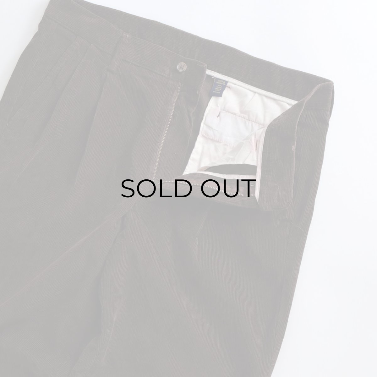 画像4: 〜00's CLUB ROOM COTTON CORDUROY TUCK PANTS 【SIZE : W36 x L28.5 程度】 (4)