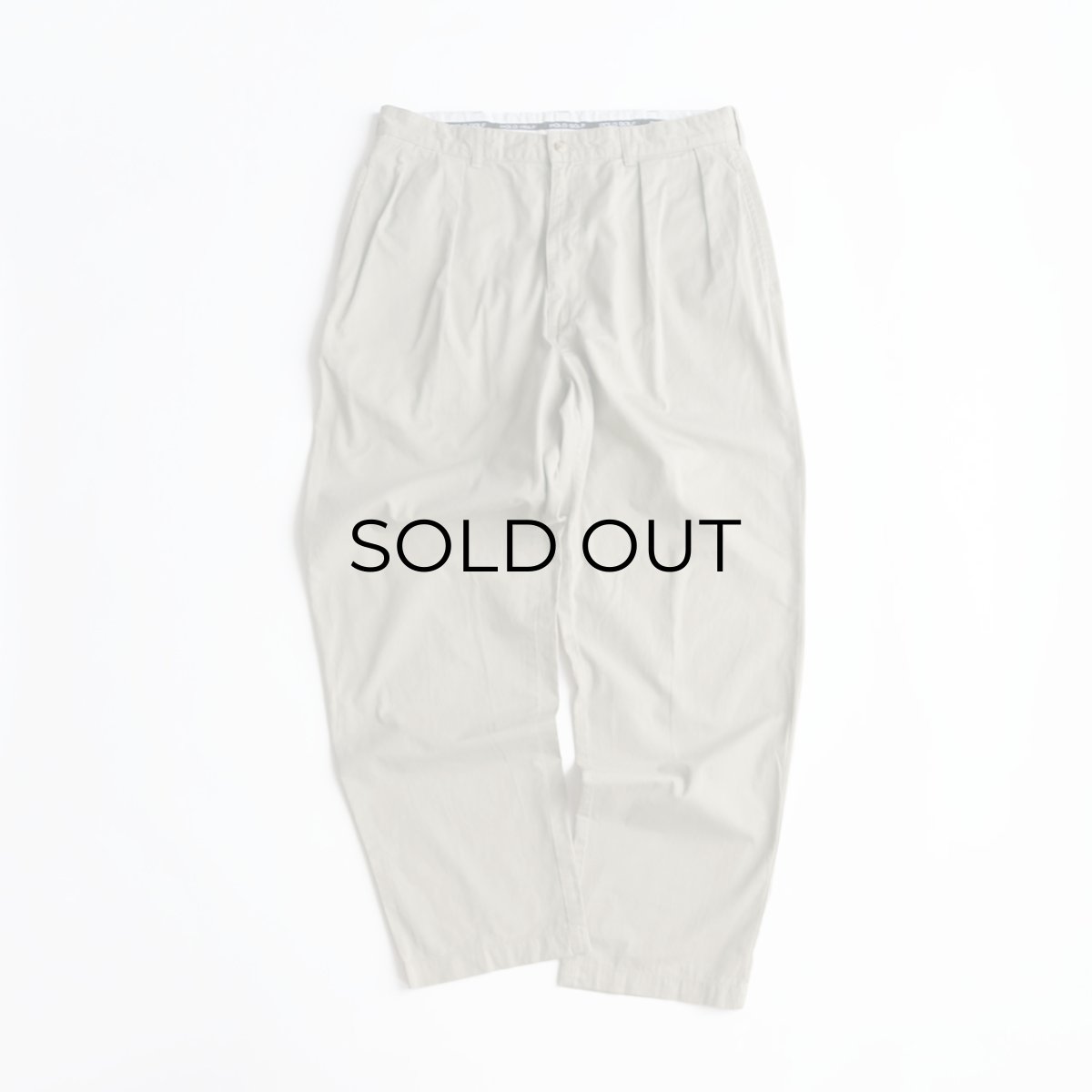 画像1: 90's Ralph Lauren "POLO GOLF" COTTON POPLIN TUCK PANTS【W35 x L31.5 程度】 (1)