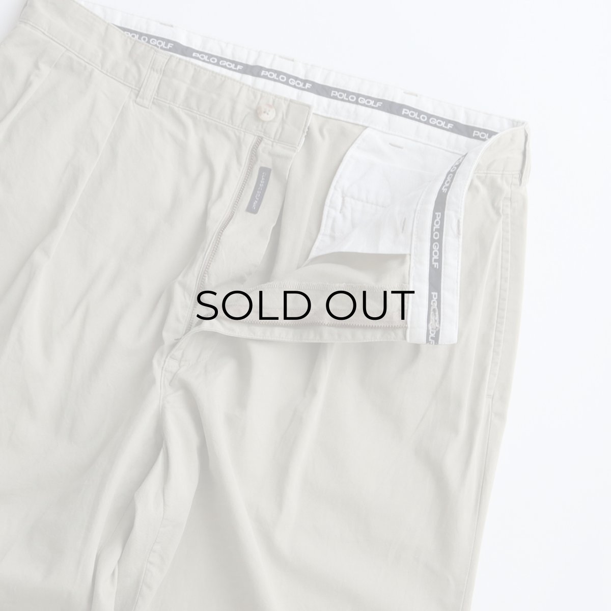 画像4: 90's Ralph Lauren "POLO GOLF" COTTON POPLIN TUCK PANTS【W35 x L31.5 程度】 (4)
