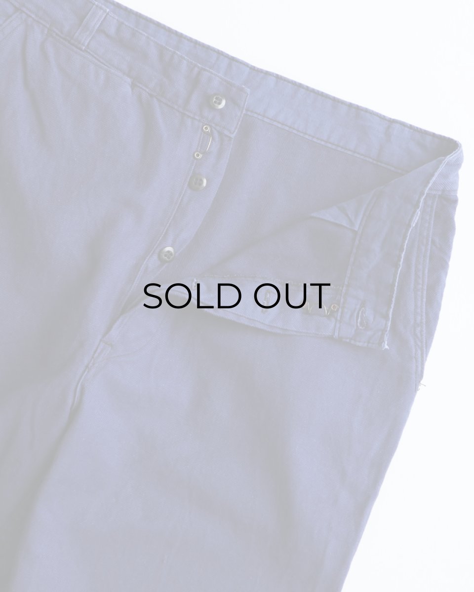 画像4: 〜60's UNKNOWN BRAND COTTON DRILL FRENCH WORK PANTS　【W32 x L33 程度】 (4)