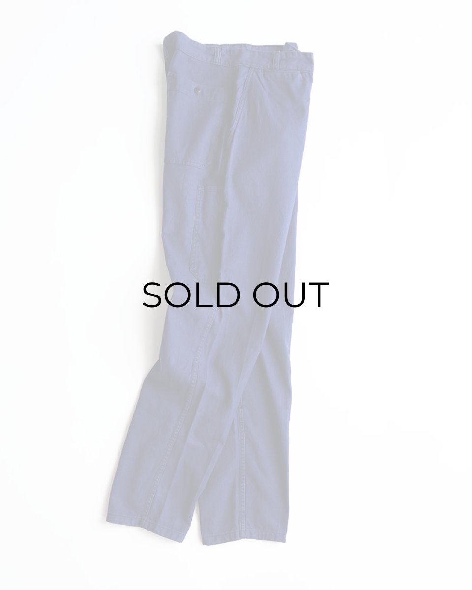 画像2: 〜60's UNKNOWN BRAND COTTON DRILL FRENCH WORK PANTS　【W32 x L33 程度】 (2)