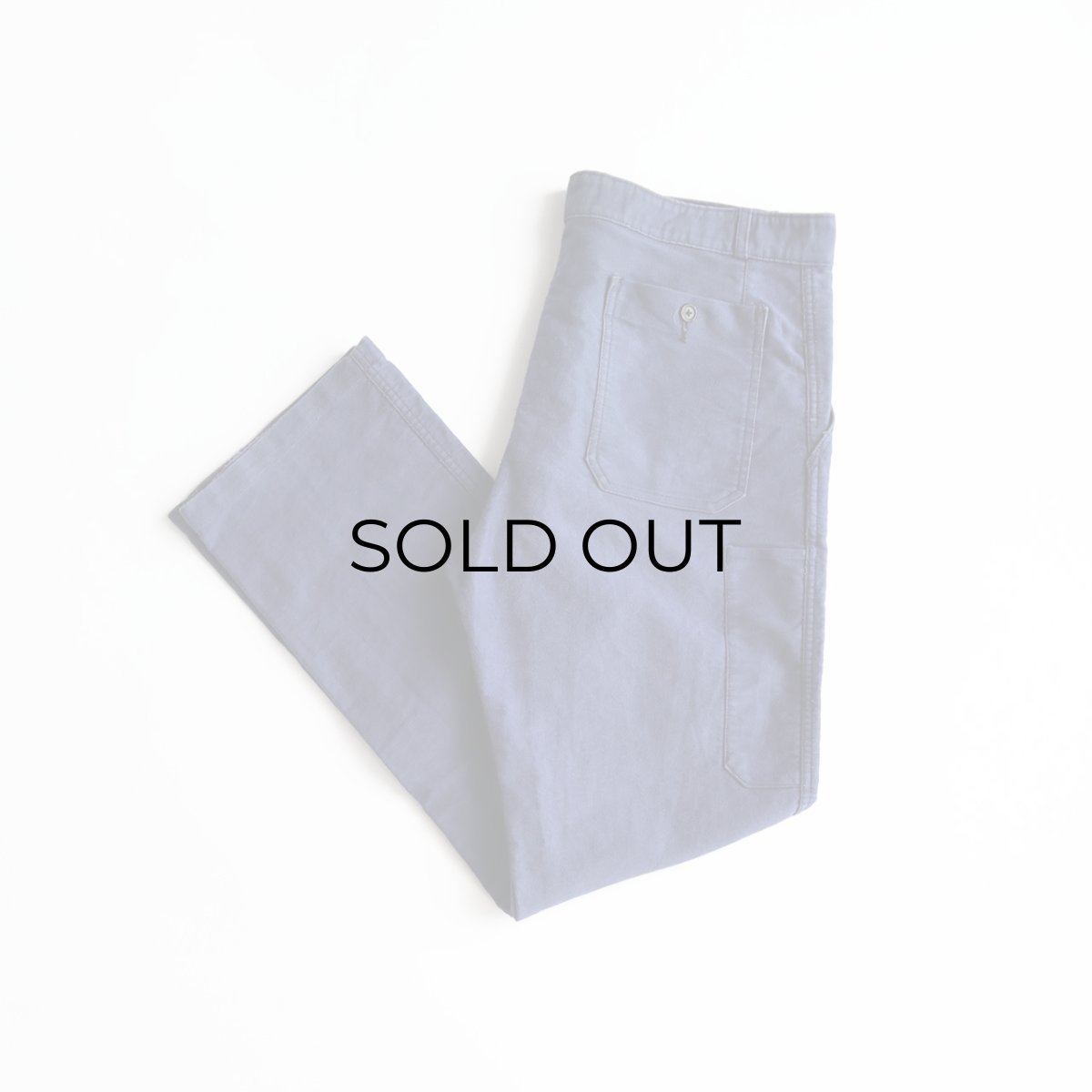 画像1: 60's UNKNOWN BRAND COTTON MOLESKIN FRENCH WORK PANTS "Made in France"　【W35 x L31.5 程度】 (1)