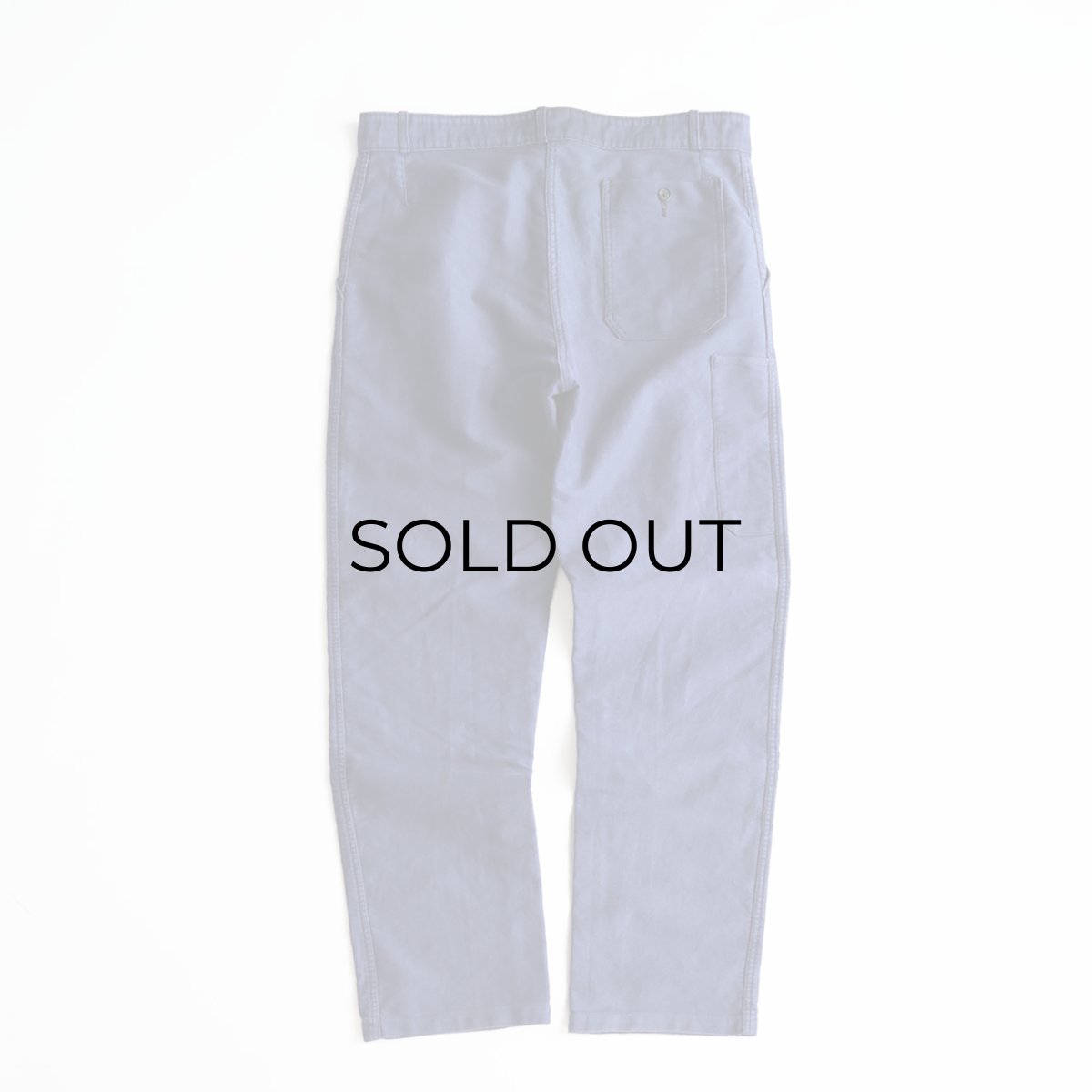 画像4: 60's UNKNOWN BRAND COTTON MOLESKIN FRENCH WORK PANTS "Made in France"　【W35 x L31.5 程度】 (4)