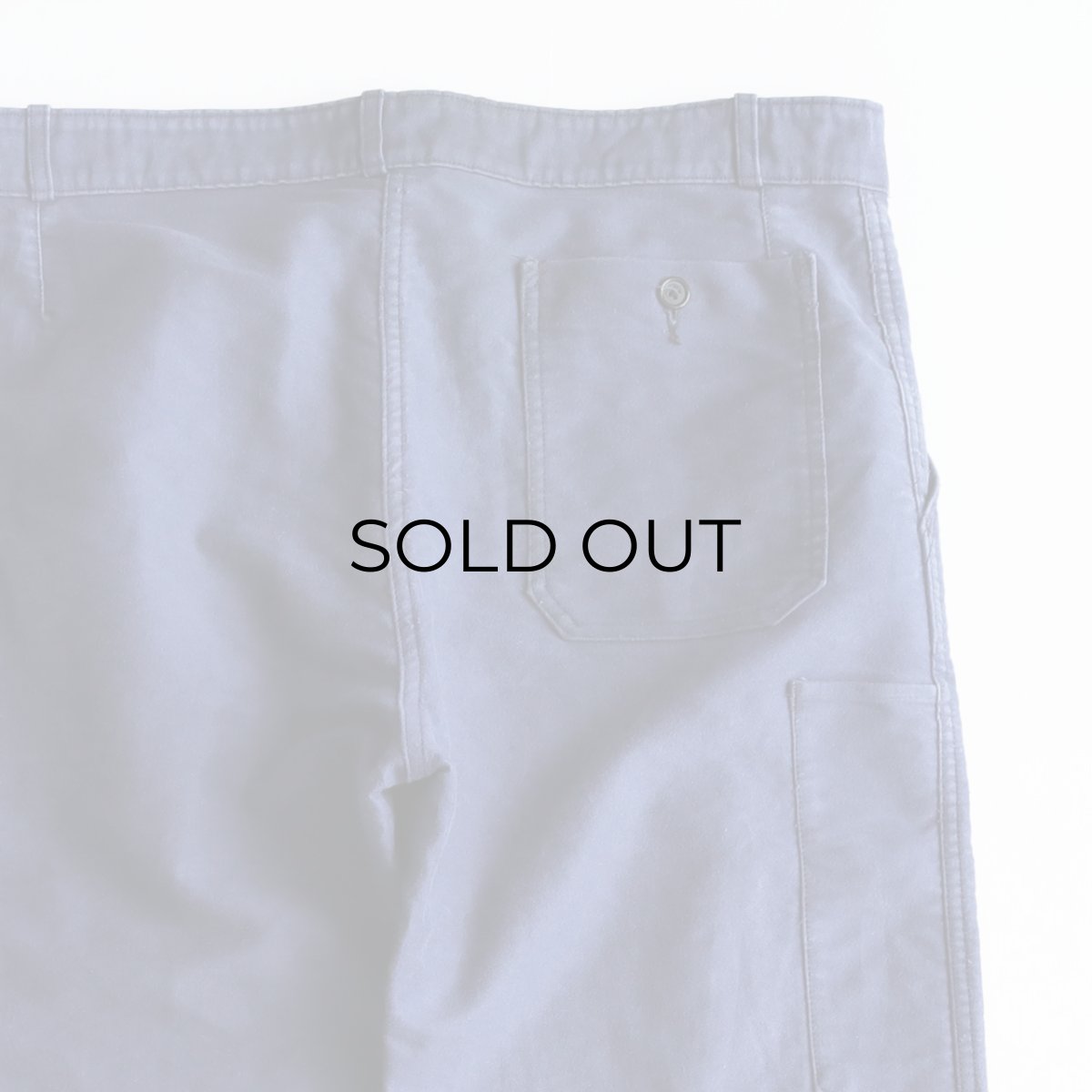 画像7: 60's UNKNOWN BRAND COTTON MOLESKIN FRENCH WORK PANTS "Made in France"　【W35 x L31.5 程度】 (7)