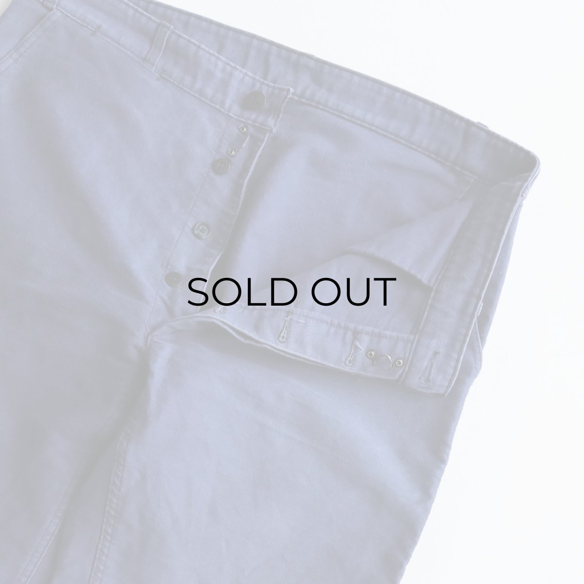 画像5: 60's UNKNOWN BRAND COTTON MOLESKIN FRENCH WORK PANTS "Made in France"　【W35 x L31.5 程度】 (5)