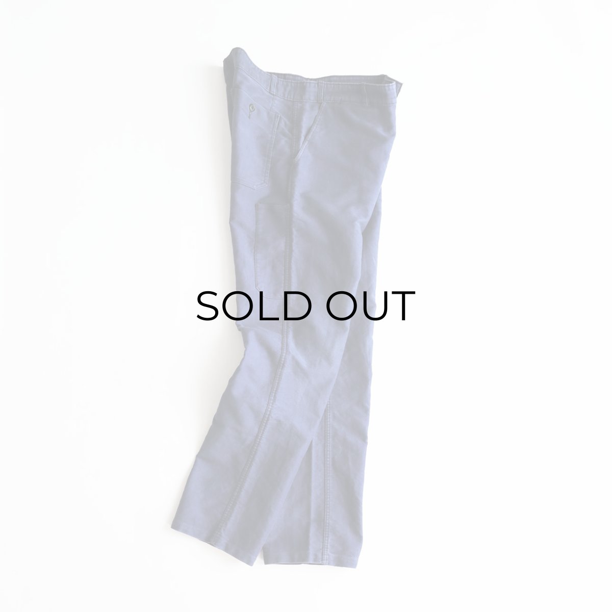 画像3: 60's UNKNOWN BRAND COTTON MOLESKIN FRENCH WORK PANTS "Made in France"　【W35 x L31.5 程度】 (3)