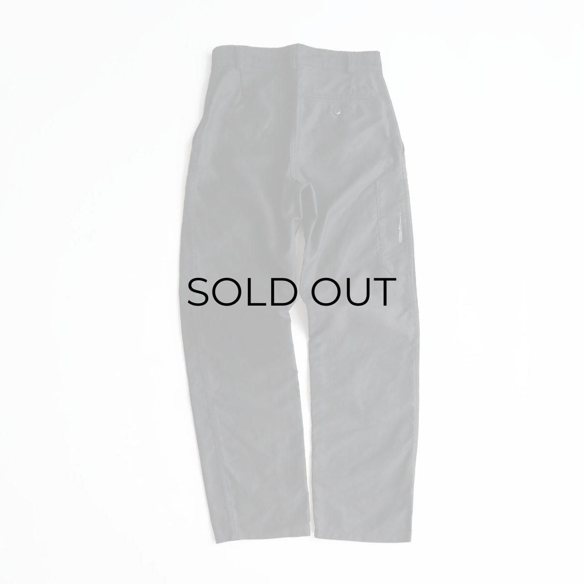 画像4: OLD UNKNOWN BRAND BLACK COTTON MOLESKIN FRENCH WORK PANTS "MINT CONDITION"　【W30 x L31 程度】 (4)