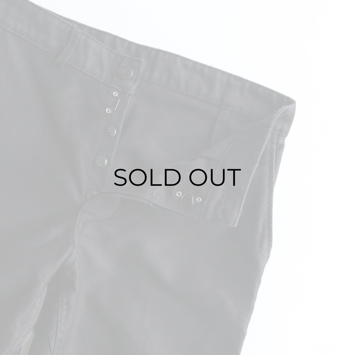 画像6: OLD UNKNOWN BRAND BLACK COTTON MOLESKIN FRENCH WORK PANTS "MINT CONDITION"　【W30 x L31 程度】 (6)