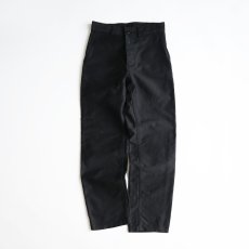 画像2: OLD UNKNOWN BRAND BLACK COTTON MOLESKIN FRENCH WORK PANTS "MINT CONDITION"　【W30 x L31 程度】 (2)